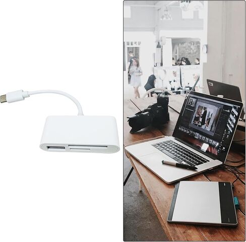 قارئ بطاقة ذاكرة USB C 3 فتحات لـ TF لقراءة الكاتب في وقت واحد للهاتف USB C للهواتف الذكية in Kuwait