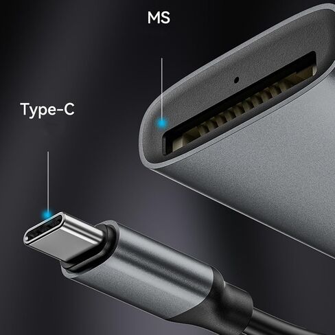 8Pin Type C MS Card Reader Adapter for Phone Pad Aluminum Alloy Memory Sticks Storage Two Slot Card Reader in Kuwait