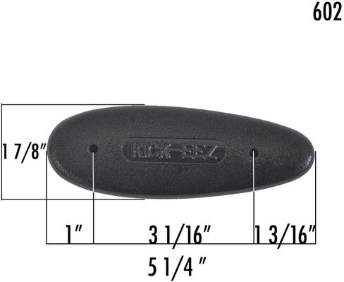 KICK-EEZ Rocker Grind-to-Fit Recoil Pad - Screw-On Sorbothane Buttstock Pad for Shotguns & Rifles - Made in USA in Kuwait