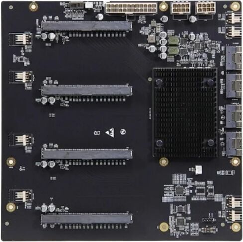 توسيع Plx88096 Pcie4.0، عرض اللوحة الأساسية لوحدة معالجة الرسومات الرباعية 65 مم in Kuwait