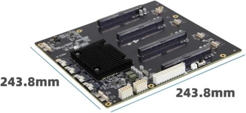 توسيع Plx88096 Pcie4.0، عرض اللوحة الأساسية لوحدة معالجة الرسومات الرباعية 65 مم in Kuwait