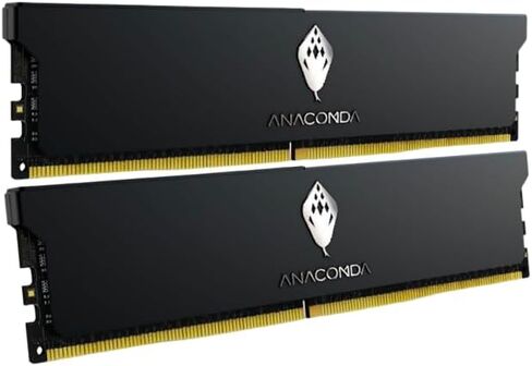 ANACOMDA DDR5 6000MHz CL38 Gaming RAM 32GB(2x16GB), Intel XMP 3.0 Ready, AMD EXPO Compatible, High-Performance Overclocking UDIMM, Made in Taiwan in Kuwait