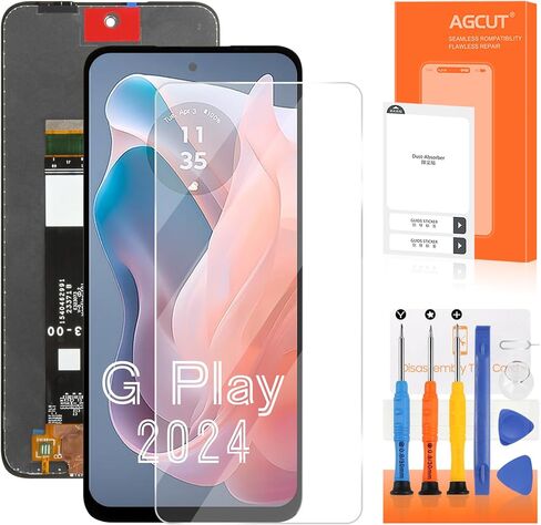 AGCUT لـ Moto G Play 2024 استبدال الشاشة لـ Moto G Play 2024 شاشة LCD XT2413-1 XT2413-2 LCD محول الأرقام شاشة تعمل باللمس الجمعية إصلاح أطقم in Kuwait