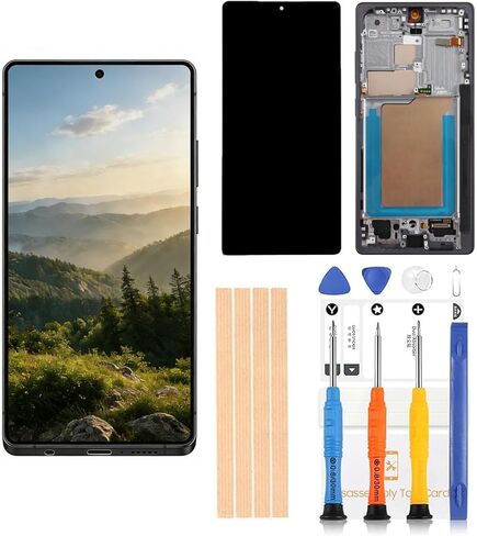 درجة OEM لاستبدال شاشة Samsung Galaxy S25 Ultra LCD، شاشة AMOLED ديناميكية 6.81 بوصة 120 هرتز 2X مع إطار، محول رقمي يعمل باللمس، طبقة واقية - متوافقة مع SM-S938 in Kuwait
