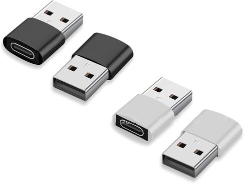 Sorandy USB Type C Female to USB A Male Adapter, 4Pcs Aluminum Alloy Portable Converter, Stable Connection Adapter with Reliable Performance, Ideal for Phone, Tablet, Hub & Notebook in Kuwait