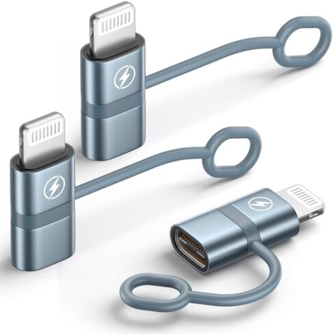 USB C to Lightning Adapter 3Pack, Lightning Male to USB C Female Adapter Supports 36W Fast Charging & Data Sync, Type C to Lightning Adapter for iPhone 14 13 12 11 X XS 8 7 6 SE,iPad,Not for Audio/OTG in Kuwait