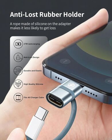 USB C to Lightning Adapter 3Pack, Lightning Male to USB C Female Adapter Supports 36W Fast Charging & Data Sync, Type C to Lightning Adapter for iPhone 14 13 12 11 X XS 8 7 6 SE,iPad,Not for Audio/OTG in Kuwait