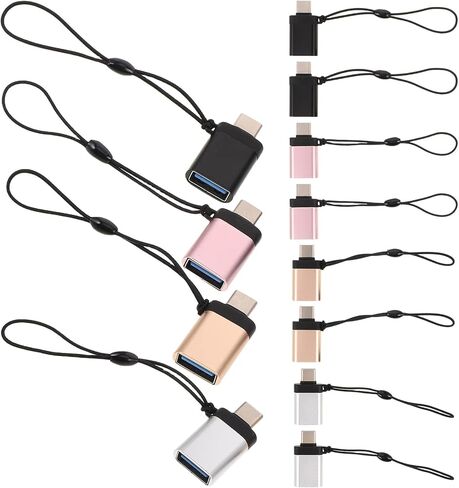 Veemoon 12pcs USB to Type-c OTG Adapter Set USB-c Converter for Flash Drives and Keyboards Metal USB-c Adapter for Mobile and Computer Connectivity Multi-Color USB Transfer Cable in Kuwait