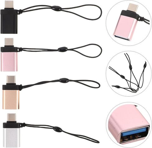 Veemoon 12pcs USB to Type-c OTG Adapter Set USB-c Converter for Flash Drives and Keyboards Metal USB-c Adapter for Mobile and Computer Connectivity Multi-Color USB Transfer Cable in Kuwait