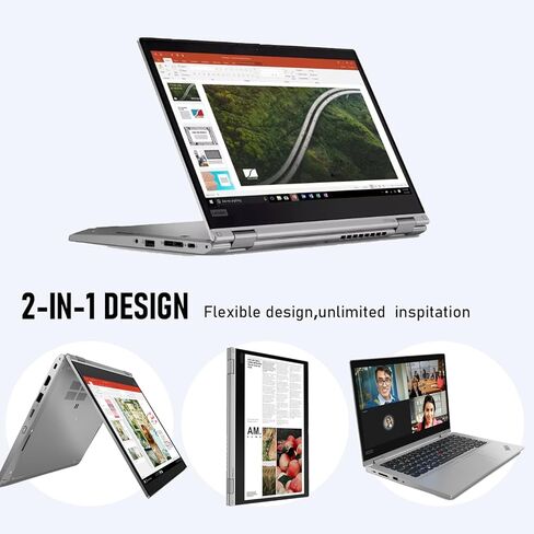 لينوفو ثينك باد L13 يوجا 2 في 1 كمبيوتر محمول 13.3 بوصة فل اتش دي لمس، انتل كور i5-10210U، 16 جيجا DDR4 رام 256 جيجا اس اس دي، بصمة الإصبع، ويندوز 11 برو (متجدد) in Kuwait