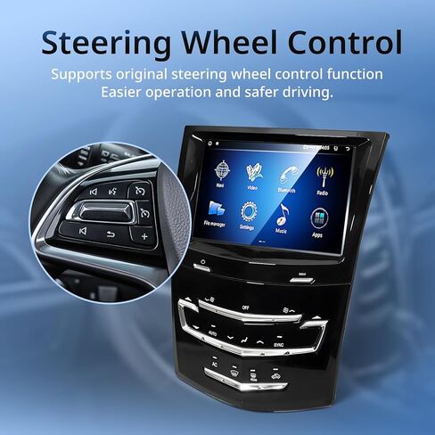 استبدال نظام عرض شاشة تعمل باللمس CUE لكاديلاك ATS ATSL XTS CTS SRX Escalade راديو ستيريو للسيارة ومعلومات صوتية وترفيهية مع Carplay Android Auto WiFi GPS Navigation مقعد مهواة ومسخن in Kuwait