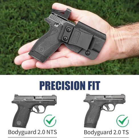 حافظة IWB لـ Smith & Wesson Bodyguard 2.0 (.380)، S&W BG 2.0 حقيبة مخفية للحمل داخل حزام الخصر، قطع بصري، احتفاظ قابل للتعديل وغير قادر، حافظة Bodyguard 2 ذات مظهر نحيف in Kuwait