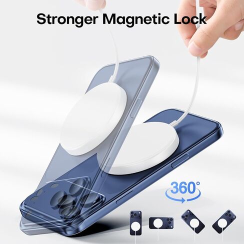 [معتمد من Apple MFi] شاحن Apple MagSafe iPhone شاحن لاسلكي مغناطيسي 15 وات 6FT لوحة شحن لاسلكية سريعة لأجهزة Apple iPhone 17/16/15/14/13/12 Pro Max Plus/AirPods 2 3 4 Pro 2 3 شاحن لاسلكي in Kuwait