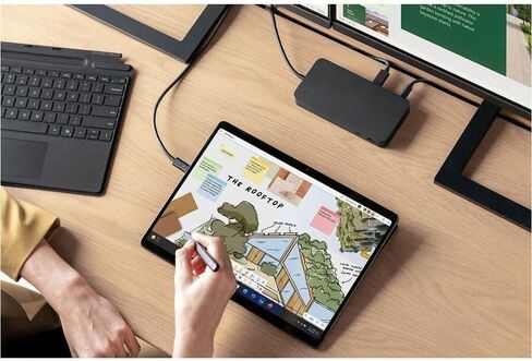 تابلت Microsoft Surface Pro 10 Business، شاشة لمس PixelSense 13 بوصة 2880x1920، Intel Core Ultra 5 (12-Core)، ذاكرة الوصول العشوائي 16 جيجابايت، 256 جيجابايت SSD، Windows 11 Pro، WiFi 6E، بطارية 19 ساعة، بلاتينيوم (متجدد) in Kuwait