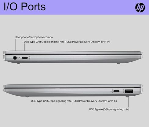 كمبيوتر محمول HP Chromebook Plus 14 (شاشة لمس FHD مقاس 14 بوصة، Intel Core i3-N305، ذاكرة الوصول العشوائي DDR5 سعة 8 جيجابايت، 256 جيجابايت UFS)، كاميرا ويب بدقة 1080 بكسل، لوحة مفاتيح بإضاءة خلفية، شحن سريع، Wi-Fi 6، نظام تشغيل Chrome مع ماوس لاسلكي وغطا in Kuwait