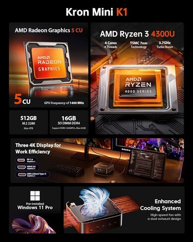 كمبيوتر صغير ACEMAGIC M1 وK1 كمبيوتر صغير، AMD Ryzen 7 7735HS 24 جيجابايت LPDDR5 512 جيجابايت PCle SSD أجهزة كمبيوتر صغيرة وAMD Ryzen 4300U 16 جيجابايت DDR4 512 جيجابايت SSD أجهزة كمبيوتر صغيرة in Kuwait