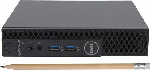 كمبيوتر مكتبي Dell OptiPlex 3070 Micro Form Factor، الجيل التاسع Intel Core i7-9700T، ذاكرة وصول عشوائي 8 جيجابايت 256 جيجابايت SSD، واي فاي، بلوتوث، لوحة مفاتيح وماوس، Windows 11 Pro (متجدد) in Kuwait