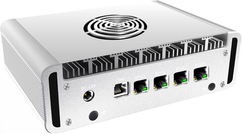 Industrial PC Ryzen R2314 Processor, NO RAM NO SSD, Firewall Mini PC with 4-Port 2.5GbE Network, HD+DP Display, ROS Soft Routing/Linux IoT Gateway/AI Edge Computing Terminal/Embedded 4G/5G in Kuwait