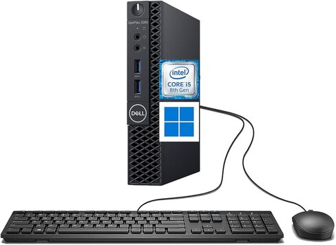 Dell OptiPlex 3060 Mini Desktop, Windows 11 Pro Micro PC Computer, Intel Core i5-8500T, 256GB SSD, 8GB RAM, WiFi, Bluetooth, LAN/RJ-45 (Renewed) in Kuwait