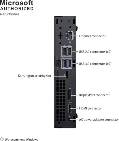 Dell OptiPlex 3060 Mini Desktop, Windows 11 Pro Micro PC Computer, Intel Core i5-8500T, 256GB SSD, 8GB RAM, WiFi, Bluetooth, LAN/RJ-45 (Renewed) in Kuwait
