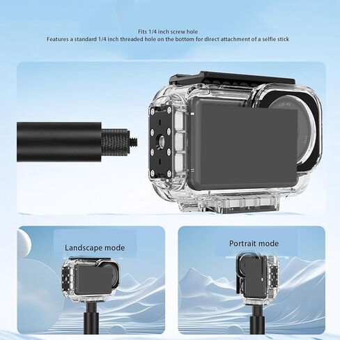 Fabater S Osmo Action 6, 60M Water Proof Case, Underwater Housing with Anti Fog Lens and for S Action 6 Camera Accessories in Kuwait