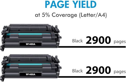 148A Toner Cartridges Black 2-Pack (with Chip) Compatible Replacement for HP 148A W1480A 148X W1480X Work for LaserJet Pro 4001dw 4001dn 4001n MFP 4101fdw 4101fdn Printer Ink in Kuwait