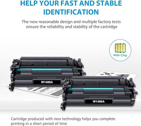 148A Toner Cartridges Black 2-Pack (with Chip) Compatible Replacement for HP 148A W1480A 148X W1480X Work for LaserJet Pro 4001dw 4001dn 4001n MFP 4101fdw 4101fdn Printer Ink in Kuwait