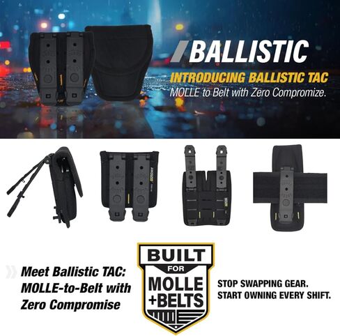 حامل عصا Hero's Pride Ballistic Tac MOLLE القابل للتوسيع - مفتوح من الأعلى، كبير - يناسب الهراوات والمصابيح الكاشفة مقاس 21–26 بوصة - متوافق مع MOLLE والحزام، حقيبة تكتيكية مصبوبة بوزن 1680 دينيير in Kuwait
