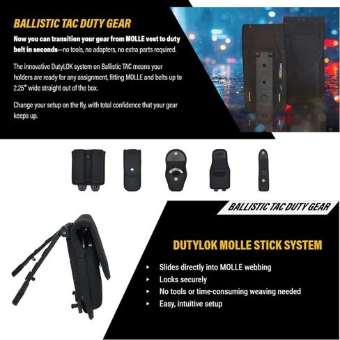 حامل عصا Hero's Pride Ballistic Tac MOLLE القابل للتوسيع - مفتوح من الأعلى، كبير - يناسب الهراوات والمصابيح الكاشفة مقاس 21–26 بوصة - متوافق مع MOLLE والحزام، حقيبة تكتيكية مصبوبة بوزن 1680 دينيير in Kuwait