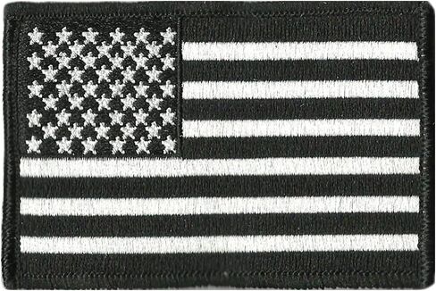 Tactical USA Flag Patch - Black & White in Kuwait