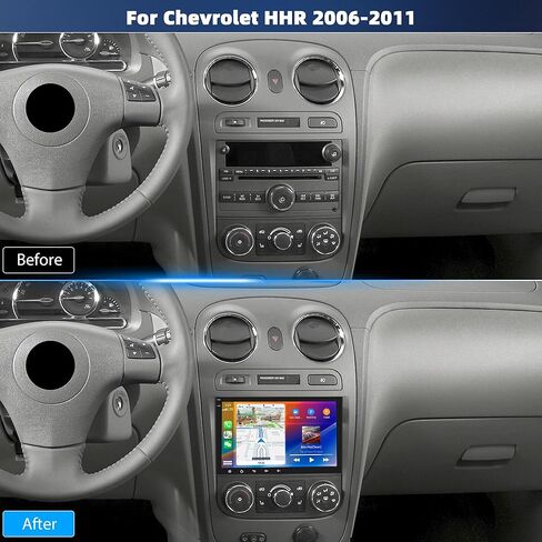 راديو ستيريو للسيارة لسيارة Chevy شيفروليه HHR 2006 2007 2008 2009 2010 2011، شاشة لمس 8 بوصات Android 15 وحدة رأس ستيريو راديو السيارة مع CarPlay Android Auto GPS Navi SWC FM DSP Bluetooth WiFi in Kuwait