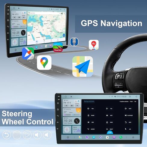 6+64G 8 Core Android Car Radio Stereo لهوندا سيفيك 2016 2017 2018 2019 2020 2021 مع CarPlay اللاسلكي/Android Auto، راديو سيارة بشاشة لمس عالية الدقة 9 بوصة مع كاميرا احتياطية AM/FM/RDS واي فاي in Kuwait