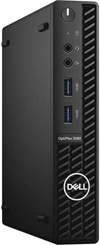 كمبيوتر مكتبي ديل اوبتيبلكس 3080 مايكرو | كور i5-10500T - محرك الأقراص الصلبة SSD سعة 256 جيجابايت - ذاكرة الوصول العشوائي 8 جيجابايت | 6 نوى بسرعة 3.8 جيجا هرتز Win 11 Pro Black (متجدد) in Kuwait