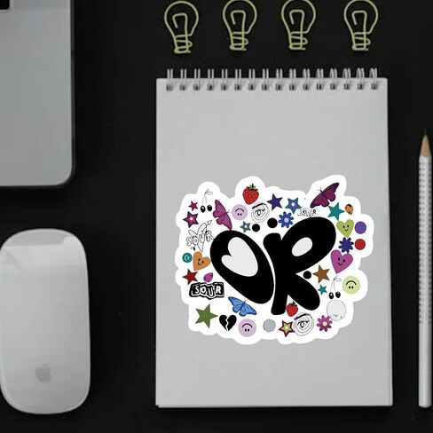 Trendy Music Vinyl Sticker – Aesthetic Waterproof Decal for Laptops Water Bottles Cars Phone Cases & More in Kuwait
