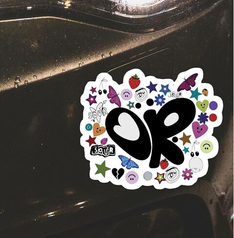 Trendy Music Vinyl Sticker – Aesthetic Waterproof Decal for Laptops Water Bottles Cars Phone Cases & More in Kuwait