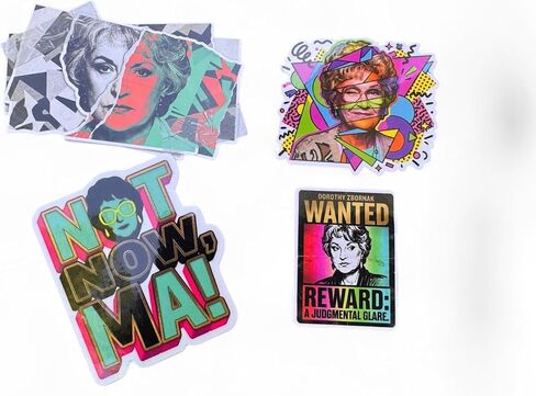 Golden Girls Sticker Pack - 25 Premium Waterproof Vinyl Stickers - Retro 80s Comedy Fan Art for Laptops, Water Bottles, & Journals - Durable, No-Residue Decals - Elite Series Gift Set in Kuwait