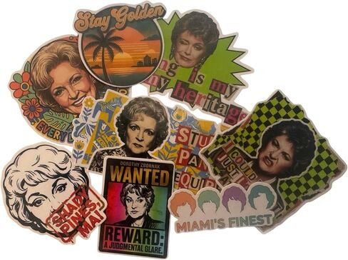 Golden Girls Sticker Pack - 25 Premium Waterproof Vinyl Stickers - Retro 80s Comedy Fan Art for Laptops, Water Bottles, & Journals - Durable, No-Residue Decals - Elite Series Gift Set in Kuwait