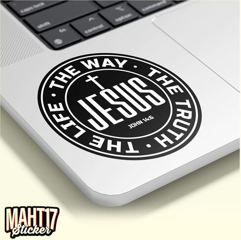 (3Pcs-2") Jesus The Way The Truth Sticker Inspirational Christian Faith Religious Bible Verse Waterproof Die-Cut Vinyl Sticker for Kindle, Laptop, Water Bottles, Phone Decal Gifts 2 Inches in Kuwait