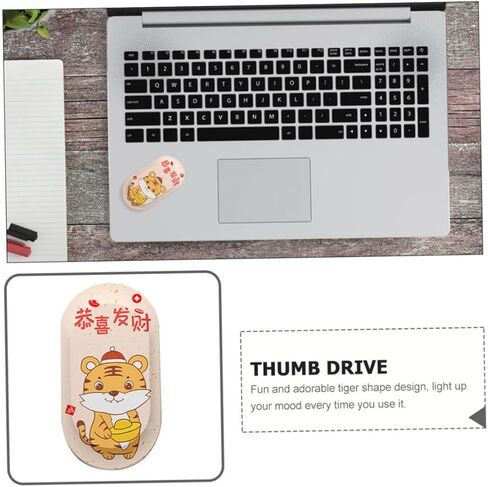 NUOBESTY 64gb USB Flash Drive Portable Flash Memory Stick Tiger Zodiac Design Festive Pen Drive for Computer Accessories in Kuwait