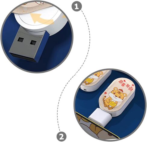 NUOBESTY 64gb USB Flash Drive Portable Flash Memory Stick Tiger Zodiac Design Festive Pen Drive for Computer Accessories in Kuwait