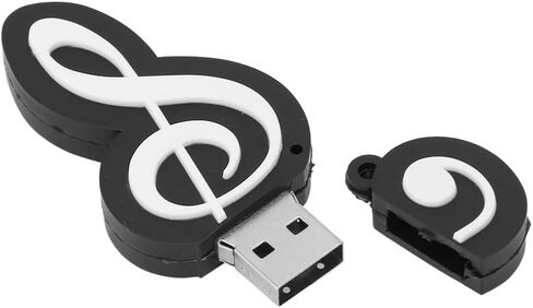 محرك أقراص فلاش USB 2.0 سعة 16 جيجابايت - قرص U بتصميم مذكرة موسيقية جديدة لتخزين البيانات ونقلها، والتوصيل والتشغيل لنظام التشغيل Windows والأنظمة الأخرى in Kuwait