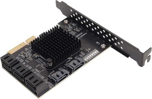 Yinhing 8 Port Card Pcie Controller Ex 8 Port Expansion Card PCI E إلى 3.0 يدعم نظام التمهيد القابل للتبديل السريع المتوافق مع تصميم يربك قصير in Kuwait