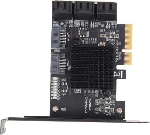 Yinhing 8 Port Card Pcie Controller Ex 8 Port Expansion Card PCI E إلى 3.0 يدعم نظام التمهيد القابل للتبديل السريع المتوافق مع تصميم يربك قصير in Kuwait