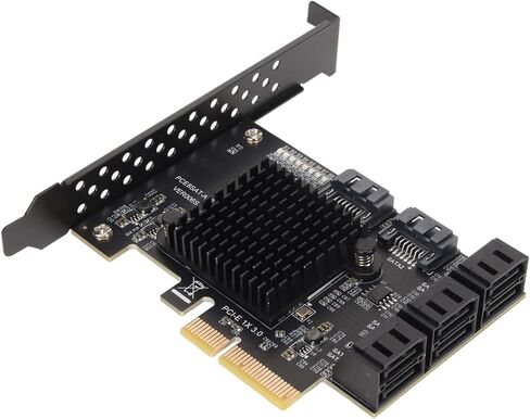 Yinhing 8 Port Card Pcie Controller Ex 8 Port Expansion Card PCI E إلى 3.0 يدعم نظام التمهيد القابل للتبديل السريع المتوافق مع تصميم يربك قصير in Kuwait