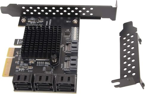 Yinhing 8 Port Card Pcie Controller Ex 8 Port Expansion Card PCI E إلى 3.0 يدعم نظام التمهيد القابل للتبديل السريع المتوافق مع تصميم يربك قصير in Kuwait