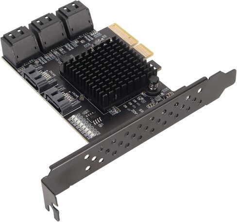 Yinhing 8 Port Card Pcie Controller Ex 8 Port Expansion Card PCI E إلى 3.0 يدعم نظام التمهيد القابل للتبديل السريع المتوافق مع تصميم يربك قصير in Kuwait