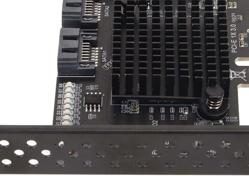 Yinhing 8 Port Card Pcie Controller Ex 8 Port Expansion Card PCI E إلى 3.0 يدعم نظام التمهيد القابل للتبديل السريع المتوافق مع تصميم يربك قصير in Kuwait