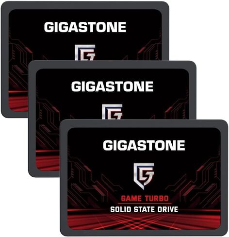 Gigastone Game Turbo SSD 512 جيجابايت (3 حزم) ما يصل إلى 550 ميجابايت/ثانية مع التخزين المؤقت SLC للألعاب/الكمبيوتر الشخصي/سطح المكتب/الكمبيوتر المحمول SSD ضمان 5 سنوات 2.5 بوصة محرك أقراص داخلي SATA محركات أقراص الحالة الصلبة 2.5 بوصة قرص SATA 3.0 in Kuwait