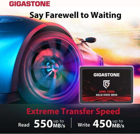 Gigastone Game Turbo SSD 512 جيجابايت (3 حزم) ما يصل إلى 550 ميجابايت/ثانية مع التخزين المؤقت SLC للألعاب/الكمبيوتر الشخصي/سطح المكتب/الكمبيوتر المحمول SSD ضمان 5 سنوات 2.5 بوصة محرك أقراص داخلي SATA محركات أقراص الحالة الصلبة 2.5 بوصة قرص SATA 3.0 in Kuwait