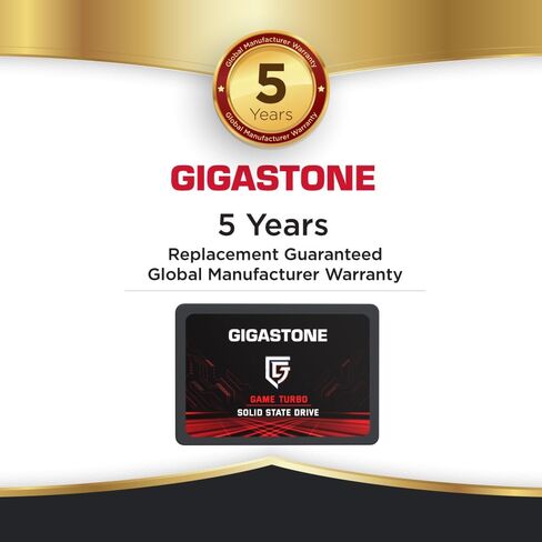 Gigastone Game Turbo SSD 512 جيجابايت (3 حزم) ما يصل إلى 550 ميجابايت/ثانية مع التخزين المؤقت SLC للألعاب/الكمبيوتر الشخصي/سطح المكتب/الكمبيوتر المحمول SSD ضمان 5 سنوات 2.5 بوصة محرك أقراص داخلي SATA محركات أقراص الحالة الصلبة 2.5 بوصة قرص SATA 3.0 in Kuwait